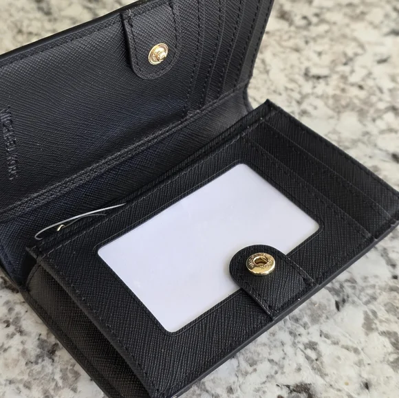 Michael Kors Jet Set Bifold Medium Black Wallet - Picture 3 of 7